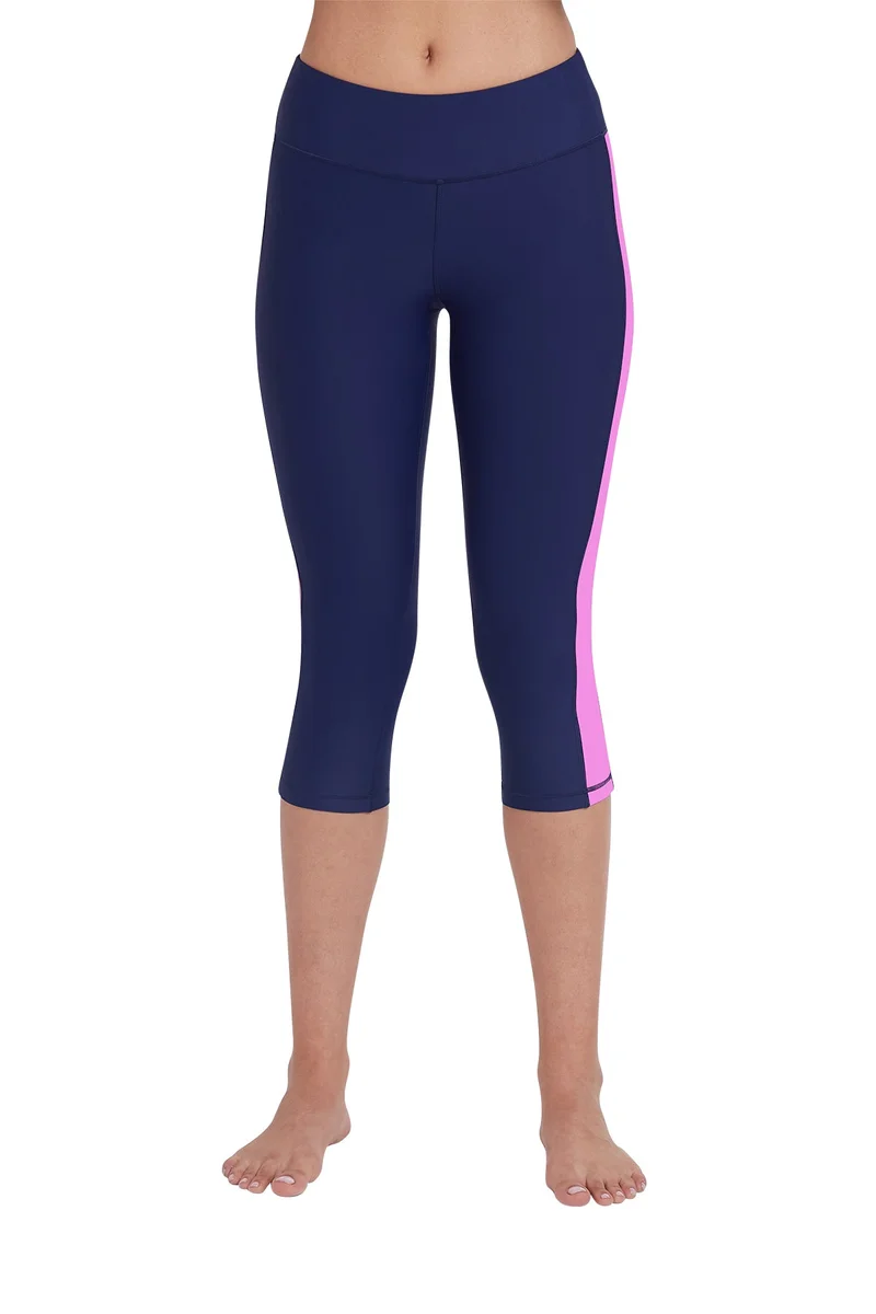 COEGA  Ladies Ladies Tights 3/4 - Blue Pink Marble